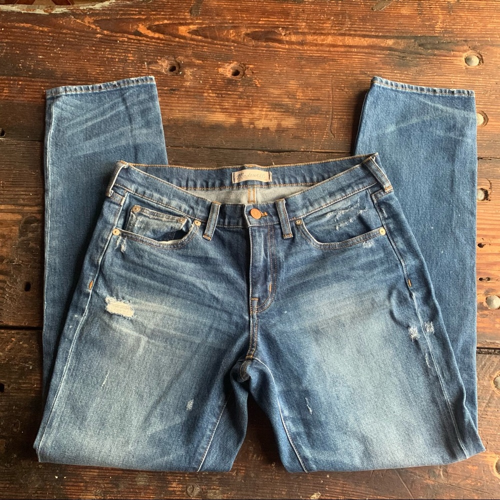 Madewell the slim boyjean painter distressed 27 denim jeans boyfriend like new